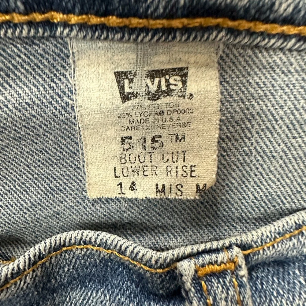 Vintage Levis 515 Jeans Women Size 14 Mis M Blue Bootcut Lower Rise Made in USA - Picture 11 of 12